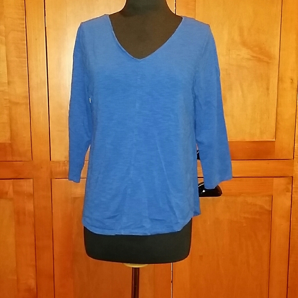 Chico's Sz 1 The Ultimate Tee Blue Medium